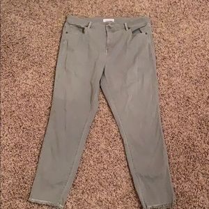 Women’s light olive jeans